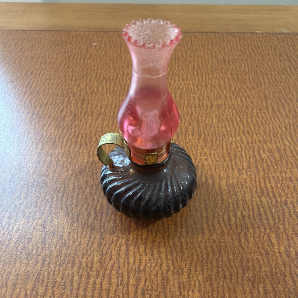 Vintage Miniature Oil Lamp Perfume Bottle from Lamplight Perfume by Novell 1950s
